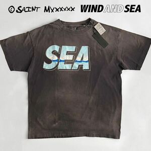 ◆新品未使用/タグ付き◆SAINT MICHAEL × WIND AND SEA21 SS TEE XLサイズ セントマイケルウィンダンシー ヴィンテージロゴTシャツ 黒 