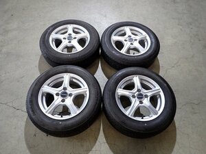 YS1636【送料無料175/70R14】カローラフィールダー ヤリスなど ブリヂストン 2021年製 中古夏タイヤセット●14×5.5J 100/4H ET39●