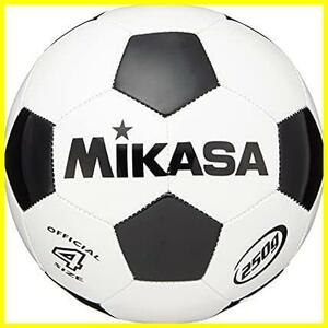 ★ホワイト/ブラック★ ミカサ(MIKASA) サッカーボール 4号 (小学生用) 約250g 縫いボール SVC403 推奨内圧0.35(kgf/)