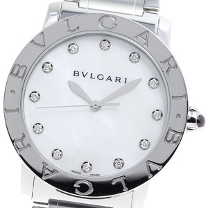 ブルガリ BVLGARI BBL37S ブルガリブルガリ 12Pダイヤ 自動巻き メンズ 内箱・保証書付き_809189