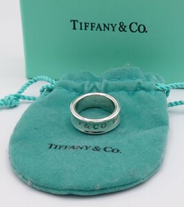 【SR-244】 TIFFANY & Co. ティファニー 1997 1837 ナロー リング 指輪 8号 925 刻印 シルバー アクセサリー ブランド 箱付き