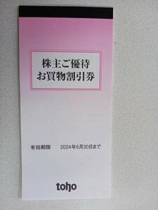 トーホー　株主優待買物割引券 5000円分　2024年6月30日まで 　トーホーストア、Ａ－プライス他