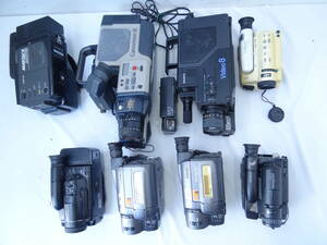 Z1D ８ｍｍ ビデオカメラ ムービー ソニー SONY ハンディカム ナイトショット TRV45 TR55 TR705 CCD CANON VM-E1 日立 大量 ８台 ジャンク