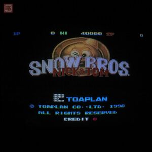 1円〜 東亜プラン/TOAPLAN スノーブラザーズ SNOW BROS. NICK & TOM HIC電解コンデンサ交換済 インスト純正 動作確認済【20