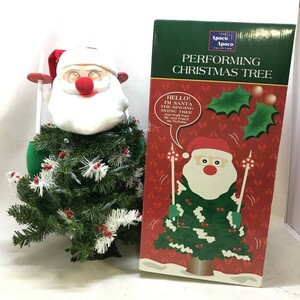 # PERFORMING CHIRISTMAS TREE クリスマス サンタクロース インテリア 置物 オブジェ 雑貨 通電確認済 中古品 #C30017