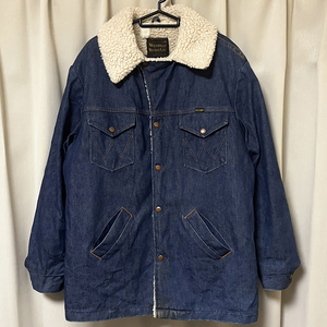 レア XL USA製 ビンテージ Wrangler ラングラー ボアデニムジャケット ランチジャケット カバーオール 70s 80s アメリカ製 11MWZ 27MW 古着