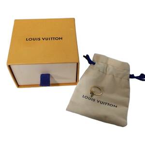 【中古品】 LOUIS VUITTON ルイ ヴィトン ロッキーLVロゴ リング M62819 約9.5号 指輪 キー 鍵 ゴールド 箱あり N3-160RD