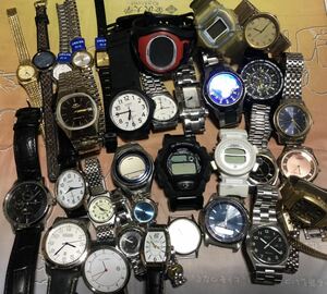 1円スタート。SEIKO/CASIO/CITIZEN/G-SHOCK/Baby-G/COACH/TECHNOS/サルバトーレ マーラ/海外ブランド/腕時計　大量まとめ売り　ジャンク品