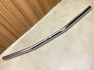 OLD MTB【 SAKAE MT 】 CP 鉄製 メッキ フラットバー ③ 22.2mm 575mm 新品 経年保管品 美品 検) Vintage DH XC クロモリ