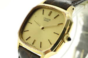 LVSP6-5-3 7T052-3 SEIKO セイコー 腕時計 1400-6030 クレドール 14K YG クォーツ 約15g レディース ゴールド 付属品付き ジャンク