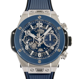 ウブロ HUBLOT ビッグバン ウニコ チタニウム ブルーセラミック 441.NL.5171.RX ブルー文字盤 新品 腕時計 メンズ