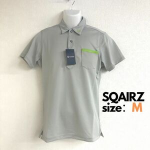 未使用品【送料無料】SQAIRZ　ゴルフ ウエア　半袖 ポロシャツ　薄緑　サイズM　稀少！