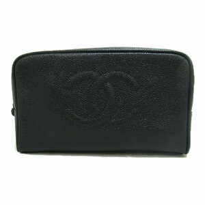 CHANEL シャネル セカンドバッグ クラッチバッグ セカンドバッグ ブラック系 キャビアスキン(グレインドカーフ) 中古 メンズ