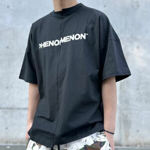 HA794 PHENOMENON フロントロゴ 再構築 半袖Tシャツ black sizeL LOGO TEE ILLCS23S-014 バックメッシュ フェノメノン