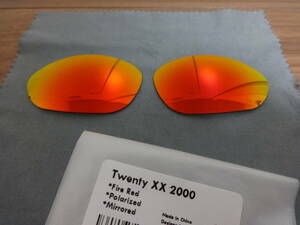 処分価格！★オークリー トゥエンティ XX（2000）用 カスタム偏光レンズ　RED Polarized 新品　Oakley TWENTY XX Sunglasses