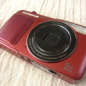 OLYMPUSデジカメ【VG-170】レッド／SD1GB付／14MEGAPIXEL／コンパクトデジタルカメラ／コンデジ／写真／撮影／オリンパス