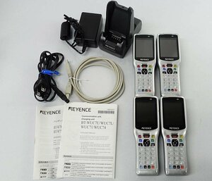 バッテリー付属無し 4台セット KEYENCE BT-W70 ハンディターミナル 通信・充電ユニット BT-WUC7U キーエンス バーコード スキャナ S092908