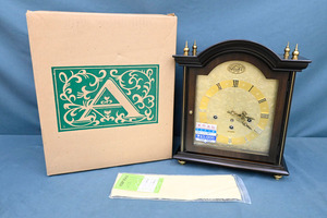 HP233 希少 未使用 長期保管品 日本製 愛知時計 アナログ 機械式 天然木 置き時計 置時計