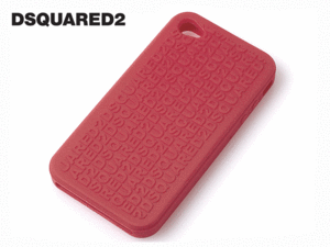 DSQUARED2 W12 IT5011 V337 42 ロゴ柄 レッド系 シリコン iPhone 4 用 保護ケース アイホン4 カバー