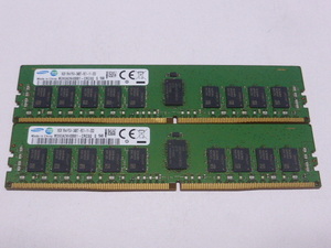 メモリ サーバーパソコン用 Samsung DDR4-2400 (PC4-19200) ECC Registered 16GBx2枚 合計32GB 起動確認済です M393A2K40BB1-CRC0Q