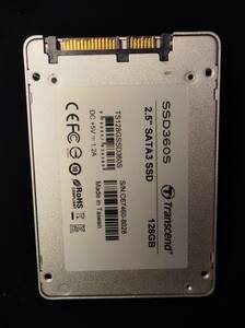 2.5インチ SSD Transcend 128GB 7mm厚 TS128GSSD360S 中古動作品