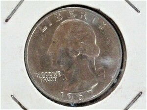 ◆USA/アメリカ◆25CENTS ZINC-COATED STEEL貨■1967年