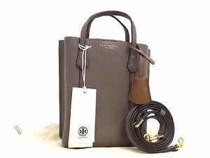 ■新品同様■ TORY BURCH トリーバーチ レザー 2WAY ハンドバッグ ショルダー レディース ブラウン系 FC0142