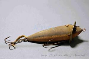 VINTAGE wooden LURE HEDDON dawagiac minnow #210 mouse flap rig c1931 （）USA MADE #OLDLURE #ARTLURE_VINTAGE ＃ヴィンテージルアー　