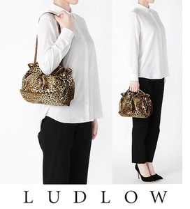 ■激安■LUDLOW/ラドロー■ヒョウ柄ハンドバッグ/ショルダーバッグ■レオパード