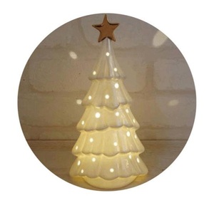 【即決】◆LEDセラミックツリー（S）◆ライト　光る　H17cm /クリスマスツリー　インテリア//　4008991-01*