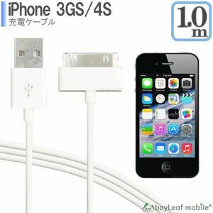 iPhone3GS 4S 8pin 充電ケーブル データ転送 急速充電 高耐久 断線防止 USBケーブル 充電器 1m