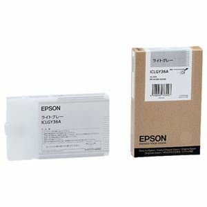 【新品】(まとめ) エプソン EPSON PX-P／K3インクカートリッジ ライトグレー 110ml ICLGY36A 1個 【×10セット】