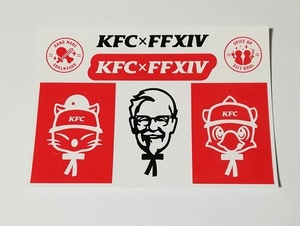 【シリアルコード未使用】　KFC ケンタッキー FF14 コラボステッカー　在庫5