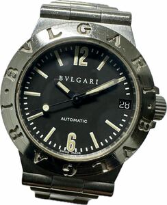 1円〜 Y BVLGARI ブルガリ ディアゴノスポーツ LCV29S ブラックダイヤル レディース 自動巻き デイト アンティーク 時計 72234559