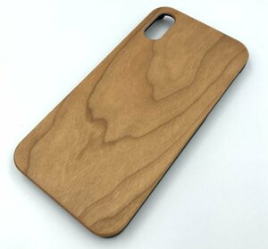 iPhone X 用背面木製ケース