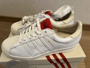 新品未使用 アディダス 424別注 adidas 424 SHELLTOE CORE WHITE/CORE WHITE/SCARLET スーパースター US10.5(28.5cm) FW7624