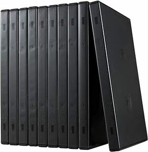 サンワダイレクト DVDケース 6枚収納 DVDトールケース 10枚セット ブラック 200-FCD035BK