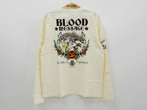 ブラッドメッセージ 長袖Tシャツ BLLT-1060 Blood Message ロンT 3 HORSES 馬 エフ商会 オフ白 新品 50%オフ (半額) 送料無料 即決 44(XL)