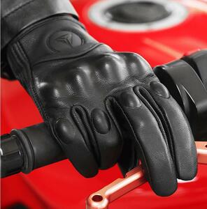 最安値　送料無料　MOTOWOLF バイクグローブ サイクリンググローブ 革手袋 レザー 新品 ブラック　XLサイズ