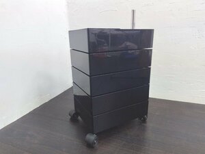 MAGIS マジス 360° CONTAINER 360°コンテナ 5段 ブラック デスクワゴン 12万 スペースエイジ モダン イタリア デザイナーズ家具 A