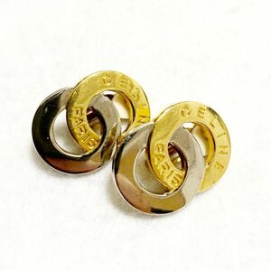 1円 CELINE セリーヌ イヤリング vintage ヴィンテージ アクセサリー ロゴ earring accessory ジュエリー jewelry
