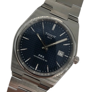 ティソ TISSOT PRX ピーアールエックス パワーマティック80 T137.407.11.041.00 ブルー SS 腕時計 メンズ 中古