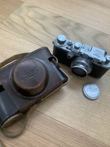 ライカ　Leica カメラ　D.R.P. Ernsl Leitz Wetzlar Summar f5cm 1:2 革ケース付き　ライカレンズ付き
