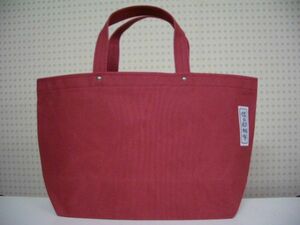 京都 一澤信三郎帆布◆舟形 トートバッグ 赤色◆一澤帆布製