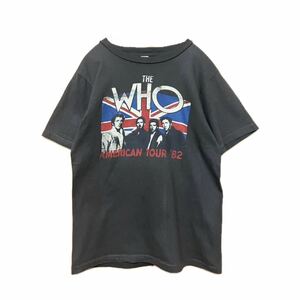 THE WHO 1982 AMERICAN TOUR 半袖Tシャツ ビンテージ ザフー USA バンドTシャツ ロックTシャツ ツアーTシャツ アメリカンツアー ブラック