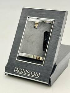 RONSON ロンソン ガスライター 黒 ブラック 喫煙具 喫煙グッズ 箱付 動作未確認