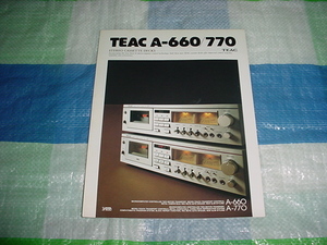 TEAC　A-660/770/の英語版カタログ