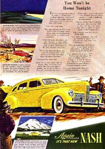 ◆1940年の自動車広告　ナッシュ1　NASH　AMC　クライスラー