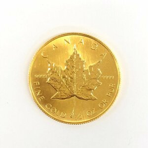 K24 純金 メイプルリーフ金貨 1/2オンス 15.6g【CCAY6052】