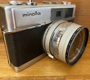 レンジファインダーカメラ ミノルタ minolta HI-MATIC 7 シルバー レザーケース付き